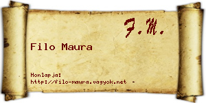 Filo Maura névjegykártya